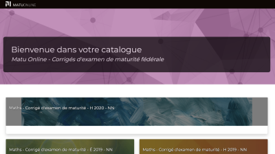 Corrigés d'examen de maturité